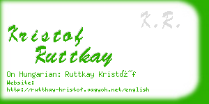 kristof ruttkay business card